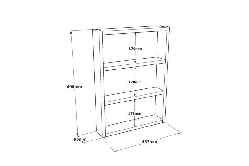 Rinorea Væghylde 43,2x60 cm - Hvid - Opbevaring - Hylder & Reoler - Væghylde & vægreol