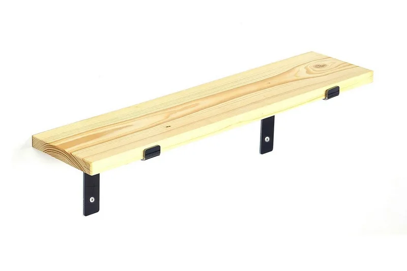 Straad Væghylde 60 cm, Sort/Valnød