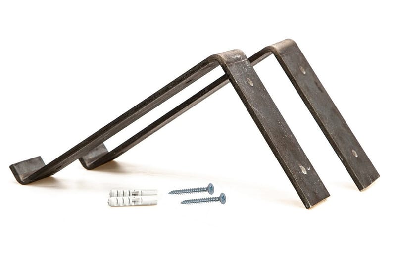 Straad Væghylde 60 cm - Sort/Valnød - Opbevaring - Hylder & Reoler - Væghylde & vægreol