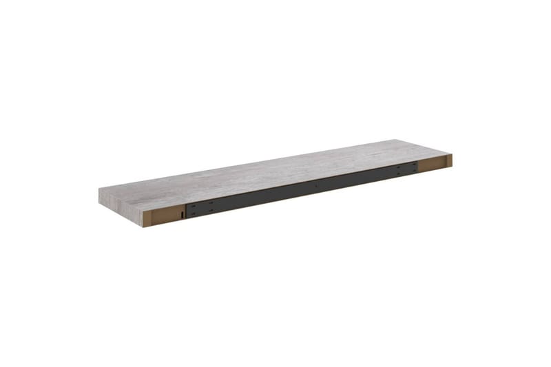 svævehylde 100x23,5x3,8 cm MDF betongrå - Grå - Væghylde & vægreol