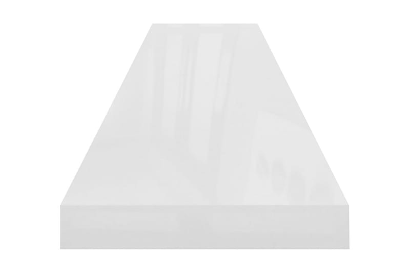 svævehylde 120x23,5x3,8 cm MDF hvid højglans - Hvid - Væghylde & vægreol