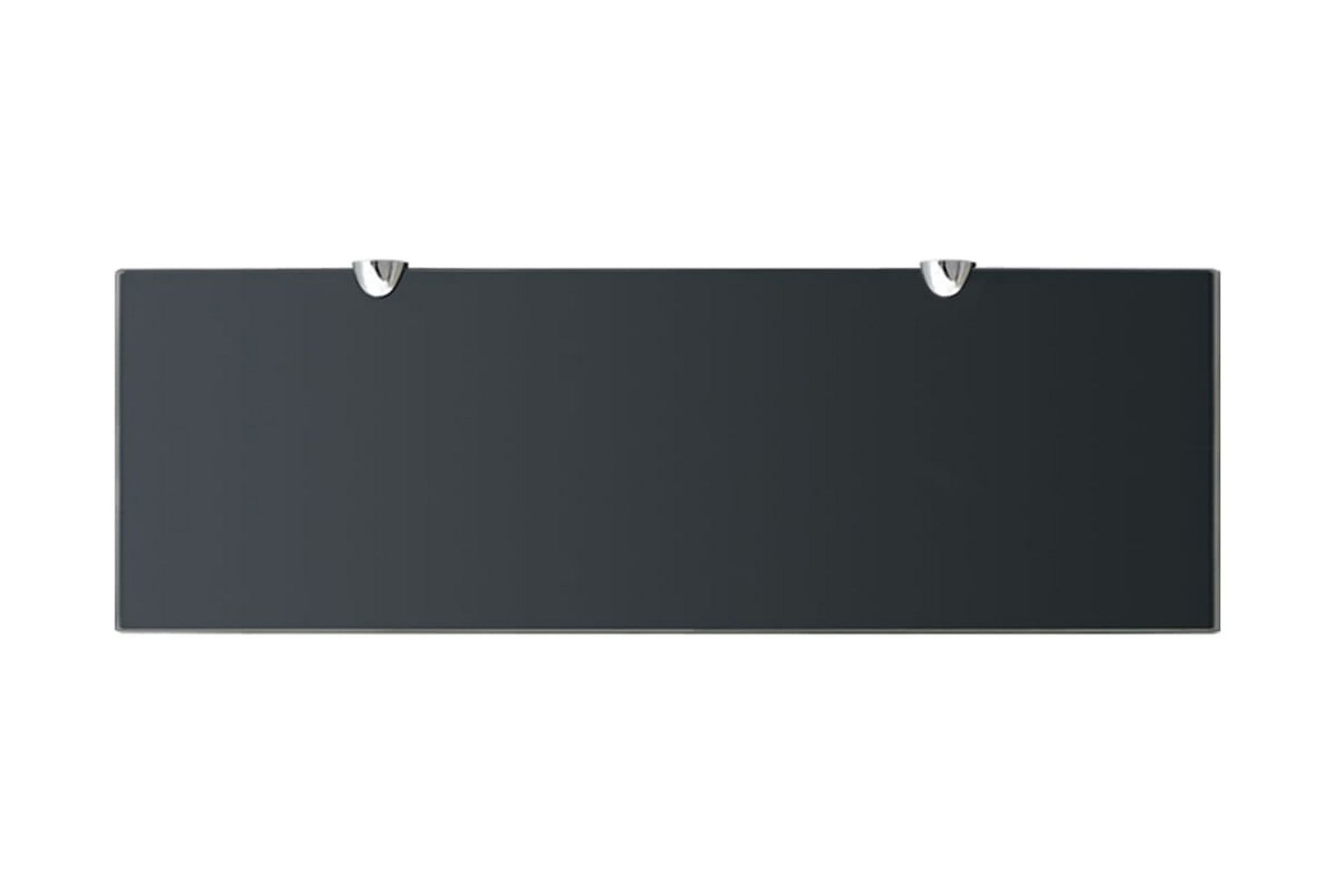 svævehylde 2 stk. 60 x 20 cm 8 mm glas - Sort - Opbevaring - Hylder & Reoler - Væghylde & vægreol