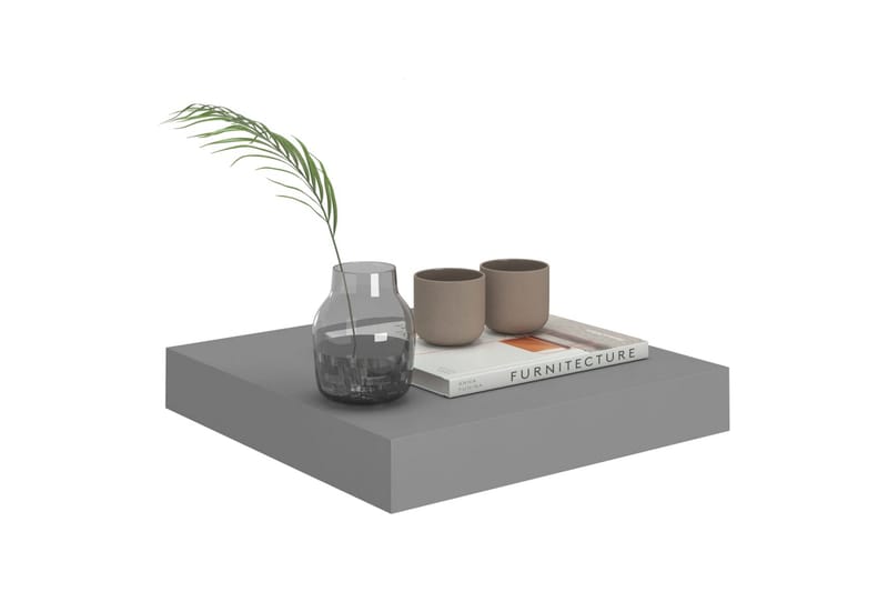 svævehylde 23x23,5x3,8 cm MDF grå - Grå - Opbevaring - Hylder & Reoler - Væghylde & vægreol