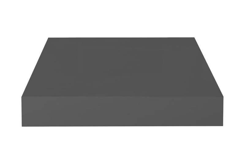 svævehylde 23x23,5x3,8 cm MDF grå højglans - Grå - Væghylde & vægreol
