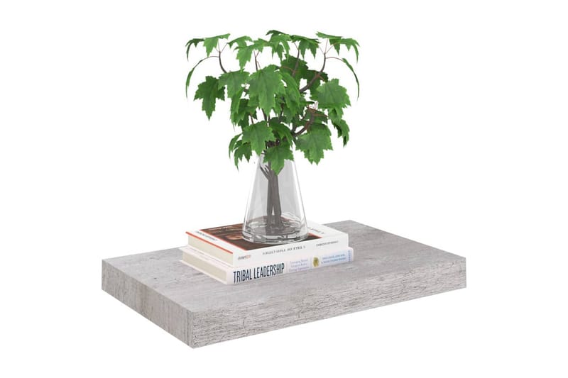 svævehylde 40x23x3,8 cm MDF betongrå - Grå - Opbevaring - Hylder & Reoler - Væghylde & vægreol