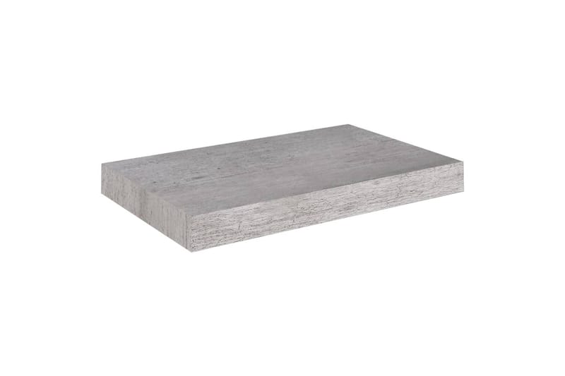 svævehylde 40x23x3,8 cm MDF betongrå - Grå - Væghylde & vægreol