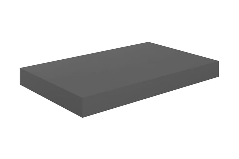 svævehylde 40x23x3,8 cm MDF grå højglans - Grå - Opbevaring - Hylder & Reoler - Væghylde & vægreol