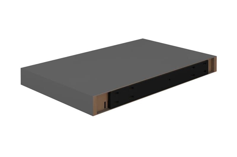 svævehylde 40x23x3,8 cm MDF grå højglans - Grå - Opbevaring - Hylder & Reoler - Væghylde & vægreol