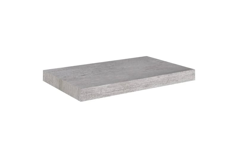 svævehylde 50x23x3,8 cm MDF betongrå - Grå - Væghylde & vægreol