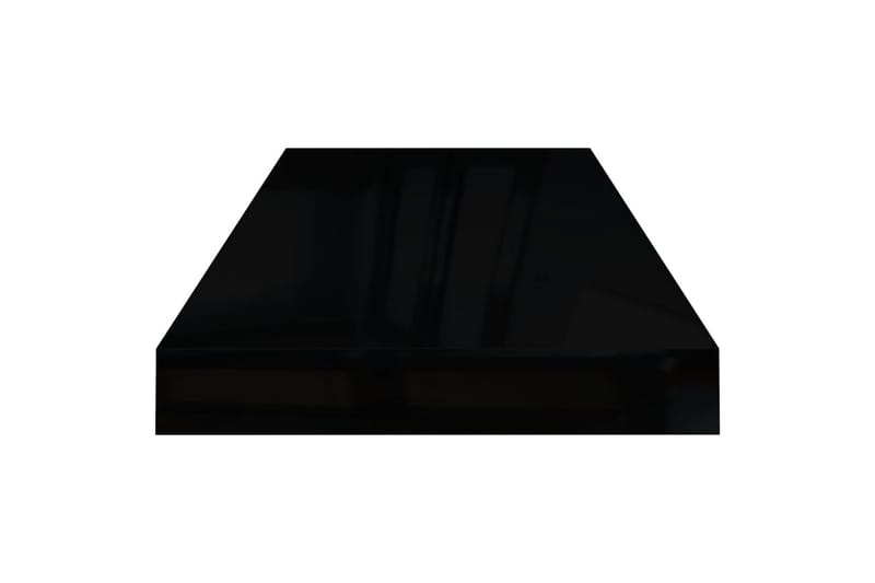 svævehylde 60x23,5x3,8 cm MDF sort højglans - Sort - Væghylde & vægreol