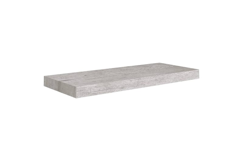 svævehylde 60x23x3,8 cm MDF betongrå - Grå - Væghylde & vægreol