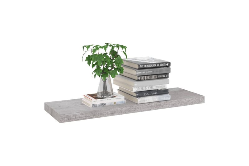 svævehylde 80x23,5x3,8 cm MDF betongrå - Grå - Opbevaring - Hylder & Reoler - Væghylde & vægreol