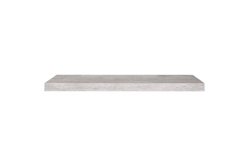 svævehylde 80x23,5x3,8 cm MDF betongrå - Grå - Væghylde & vægreol
