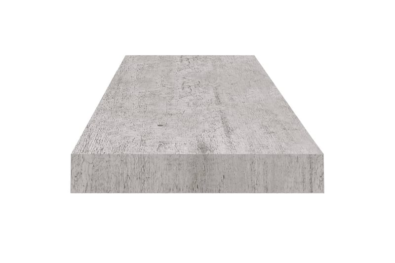 svævehylde 80x23,5x3,8 cm MDF betongrå - Grå - Opbevaring - Hylder & Reoler - Væghylde & vægreol