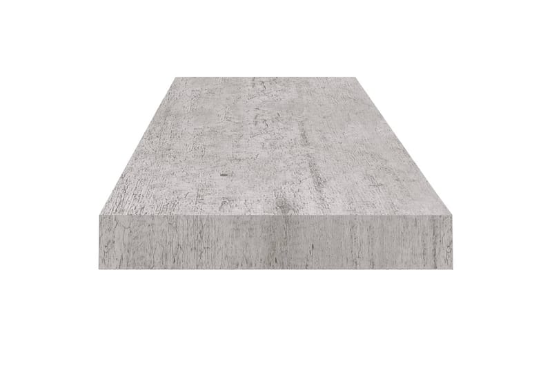 svævehylde 80x23,5x3,8 cm MDF betongrå - Grå - Væghylde & vægreol