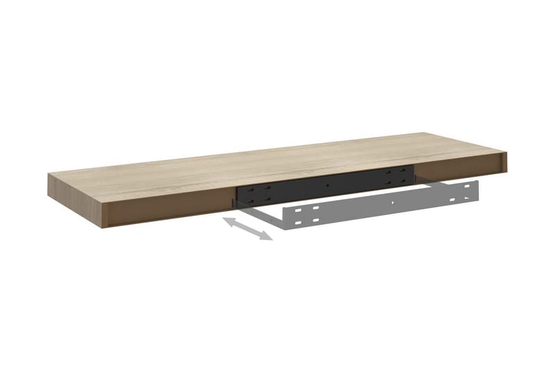 sv�ævehylde 80x23,5x3,8 cm MDF egetræsfarvet - Brun - Opbevaring - Hylder & Reoler - Væghylde & vægreol
