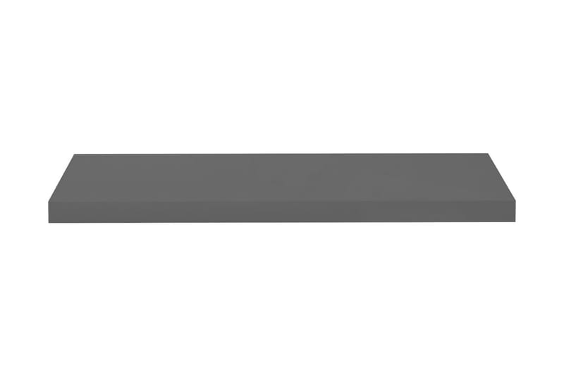 svævehylde 80x23,5x3,8 cm MDF grå højglans - Grå - Opbevaring - Hylder & Reoler - Væghylde & vægreol