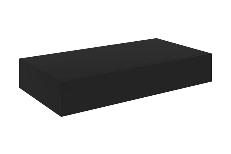 Svævehylde med Skuffe 48x25x8 cm Sort - Sort - Opbevaring - Hylder & Reoler - Væghylde & vægreol