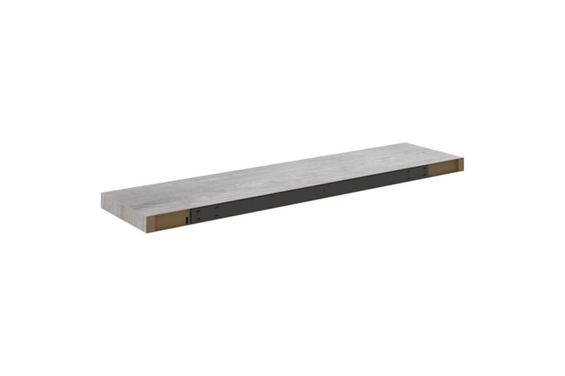 svævehylder 2 stk. 100x23,5x3,8 cm MDF betongrå - Grå - Opbevaring - Hylder & Reoler - Væghylde & vægreol