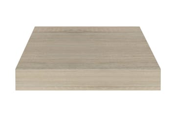 svævehylder 2 stk. 23x23,5x3,8 cm MDF egetræsfarve - Brun - Opbevaring - Hylder & Reoler - Væghylde & vægreol