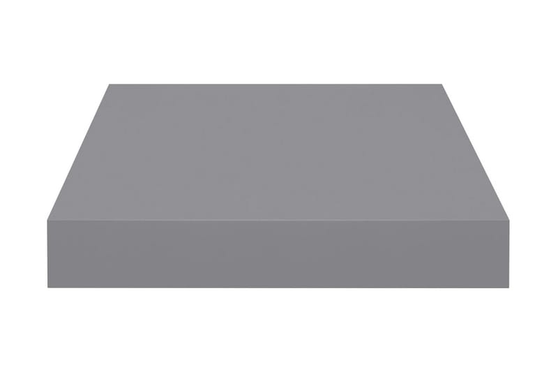 svævehylder 2 stk. 23x23,5x3,8 cm MDF grå - Grå - Væghylde & vægreol