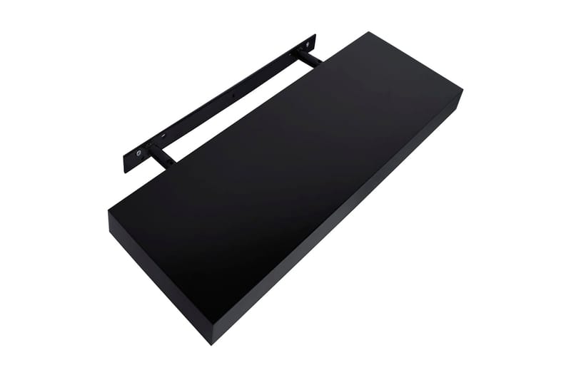 Svævehylder 2 Stk. 40x20x3,8 cm Sort - Sort - Opbevaring - Hylder & Reoler - Væghylde & vægreol