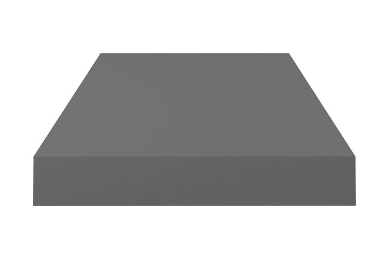 svævehylder 2 stk. 50x23x3,8 cm MDF grå højglans - Grå - Væghylde & vægreol
