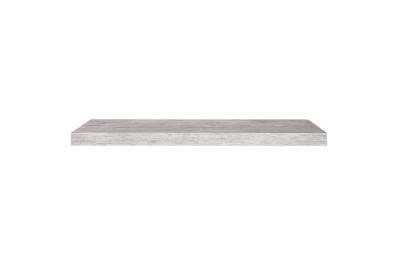 svævehylder 2 stk. 80x23,5x3,8 cm MDF betongrå - Grå - Væghylde & vægreol