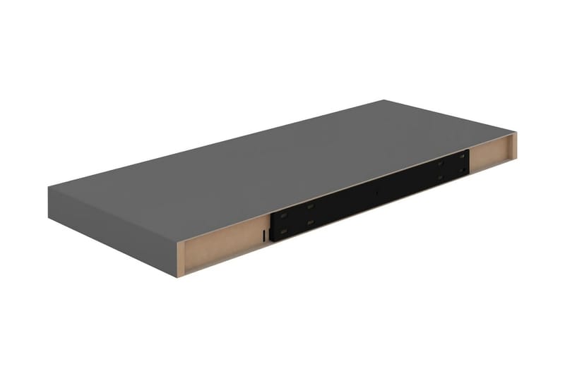 svævehylder 4 stk. 60x23,5x3,8 cm MDF grå højglans - Grå - Opbevaring - Hylder & Reoler - Væghylde & vægreol