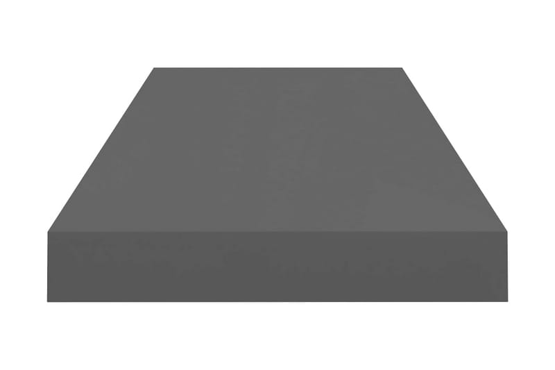 svævehylder 4 stk. 60x23,5x3,8 cm MDF grå højglans - Grå - Opbevaring - Hylder & Reoler - Væghylde & vægreol