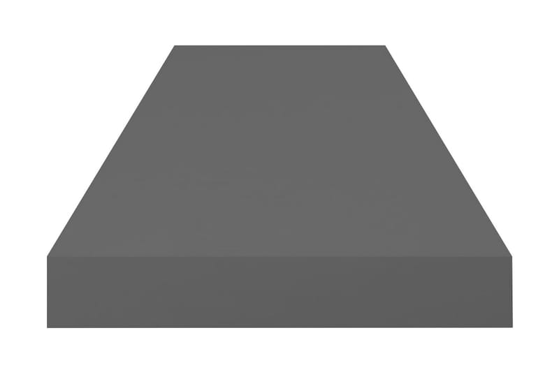 svævehylder 4 stk. 80x23,5x3,8 cm MDF grå højglans - Grå - Væghylde & vægreol