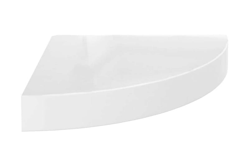 svævehylder til hjørne 2 stk. 25x25x3,8cm MDF hvid højglans - Hvid - Opbevaring - Hylder & Reoler - Væghylde & vægreol