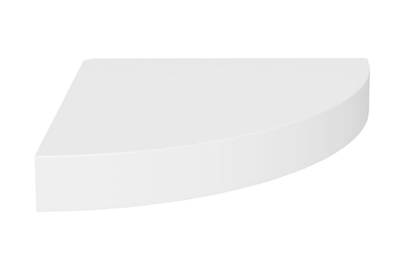 svævehylder til hjørne 4 stk. 25x25x3,8 cm MDF hvid - Hvid - Opbevaring - Hylder & Reoler - Væghylde & vægreol