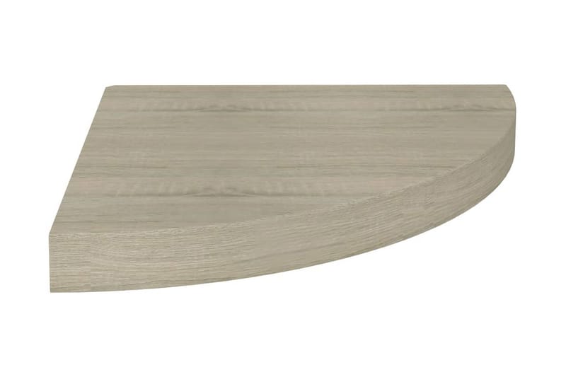 svævehylder til hjørne 4 stk. 35x35x3,8 cm MDF egetræsfarve - Brun - Opbevaring - Hylder & Reoler - Væghylde & vægreol
