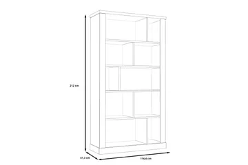 Talebi Opbevaringsreol 41x114 cm - Brun / hvid - Opbevaring - Hylder & Reoler - Bogreol