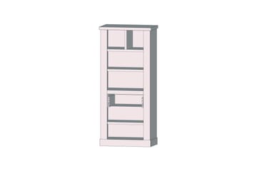 Talebi Opbevaringsreol 41x71 cm - Brun / hvid - Opbevaring - Hylder & Reoler - Bogreol