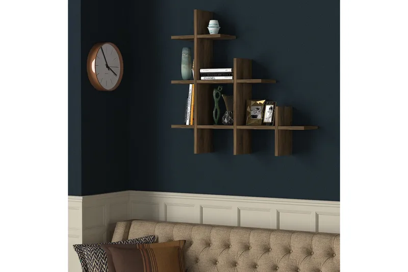 Tera Home bogreol - Valnød - Opbevaring - Hylder & Reoler - Væghylde & vægreol
