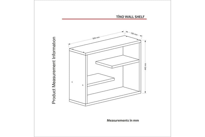 Tera Home Væghylde - Valnød - Væghylde & vægreol