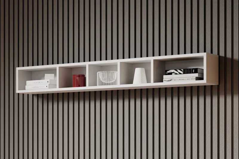 Toreno væghylde 19x169 cm - Hvid - Opbevaring - Hylder & Reoler - Væghylde & vægreol