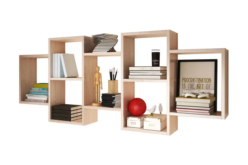 Trio Væghylde 161x18x65 cm - Opbevaring - Hylder & Reoler - Væghylde & vægreol