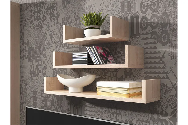 Trio Væghylde - Beige / Grå - Opbevaring - Hylder & Reoler - Væghylde & vægreol