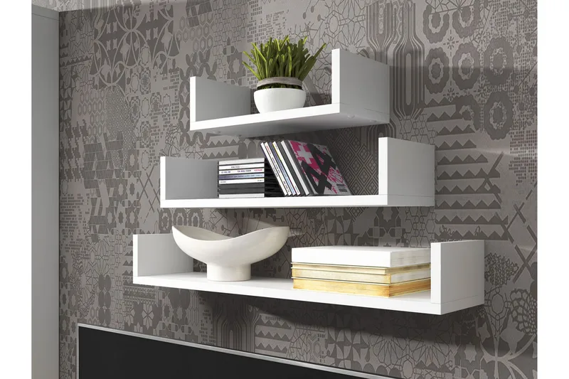 Trio Væghylde - Grå / Hvid - Opbevaring - Hylder & Reoler - Væghylde & vægreol