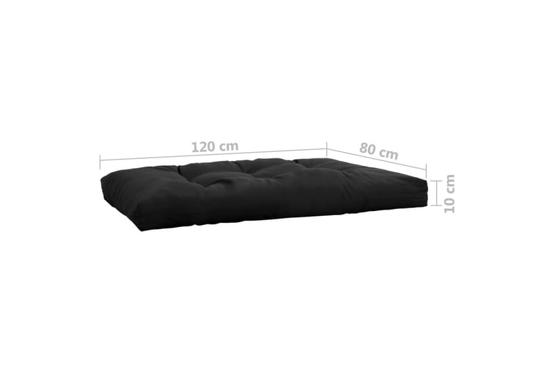 Udendørs Sædehynde 120 X 80 X 10 cm Stof Sort - Sort - Opbevaring - Hylder & Reoler - Væghylde & vægreol