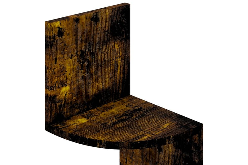 væghængt hjørnehylde 19x19x123 cm spånplade røget eg - Brun - Opbevaring - Hylder & Reoler - Væghylde & vægreol
