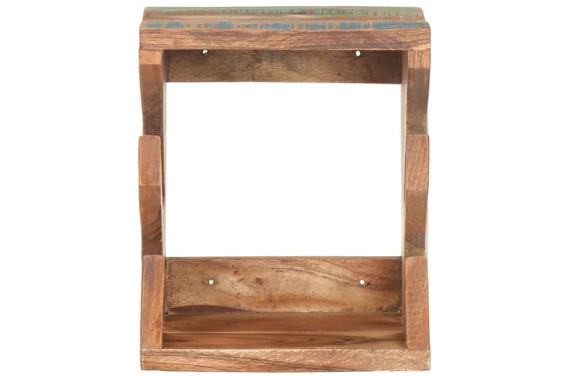 Væghængt skateboardstativ 25x20x30 cm massivt genbrugstræ - Opbevaring - Hylder & Reoler - Væghylde & vægreol