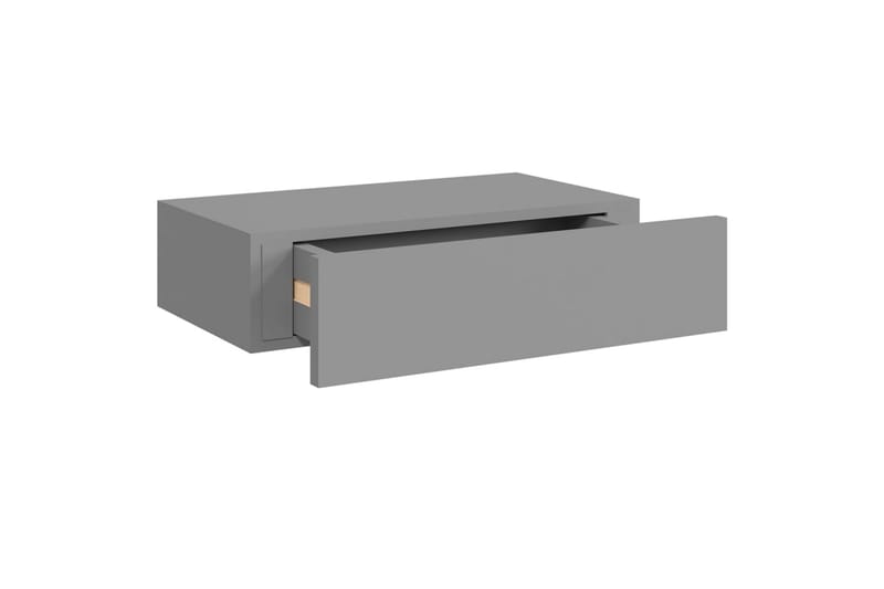væghængte hylder med skuffe 2 stk. 40x23,5x10 cm MDF grå - Grå - Opbevaring - Hylder & Reoler - Væghylde & vægreol