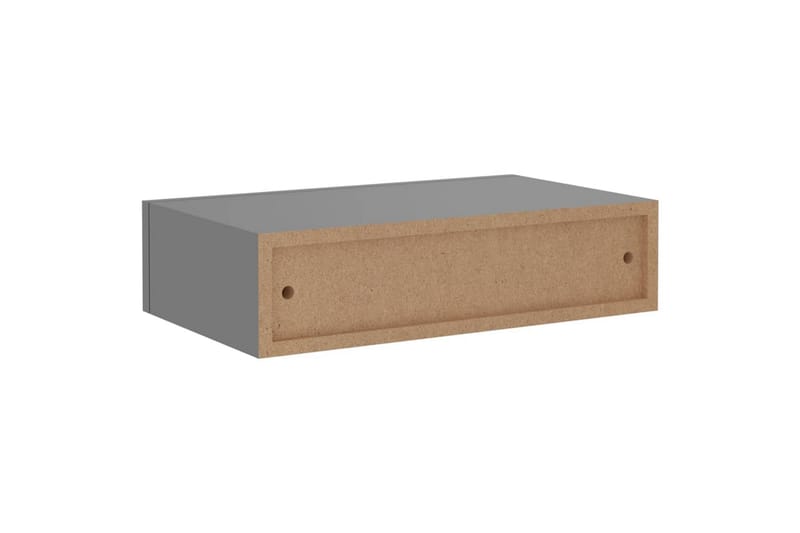 væghængte hylder med skuffe 2 stk. 40x23,5x10 cm MDF grå - Grå - Opbevaring - Hylder & Reoler - Væghylde & vægreol