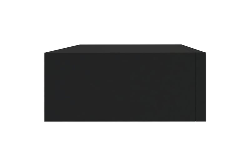 væghængte hylder med skuffe 2 stk. 40x23,5x10 cm MDF sort - Sort - Opbevaring - Hylder & Reoler - Væghylde & vægreol