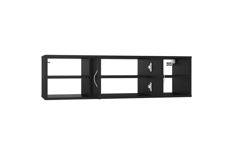 væghylde 102x30x29 cm spånplade sort - Sort - Opbevaring - Hylder & Reoler - Væghylde & vægreol