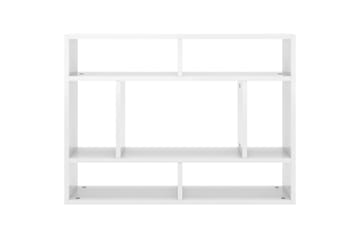 væghylde 75x16x55 cm spånplade hvid højglans - Hvid - Opbevaring - Hylder & Reoler - Væghylde & vægreol